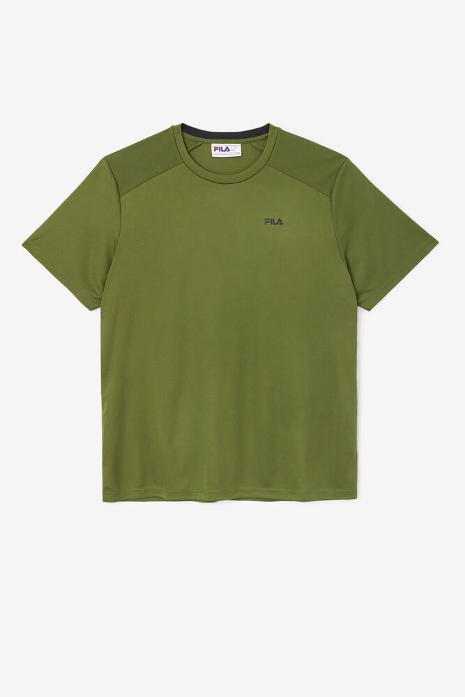 Fila Kaab Crew T-Shirt Olive - Mens - 50483FHKT